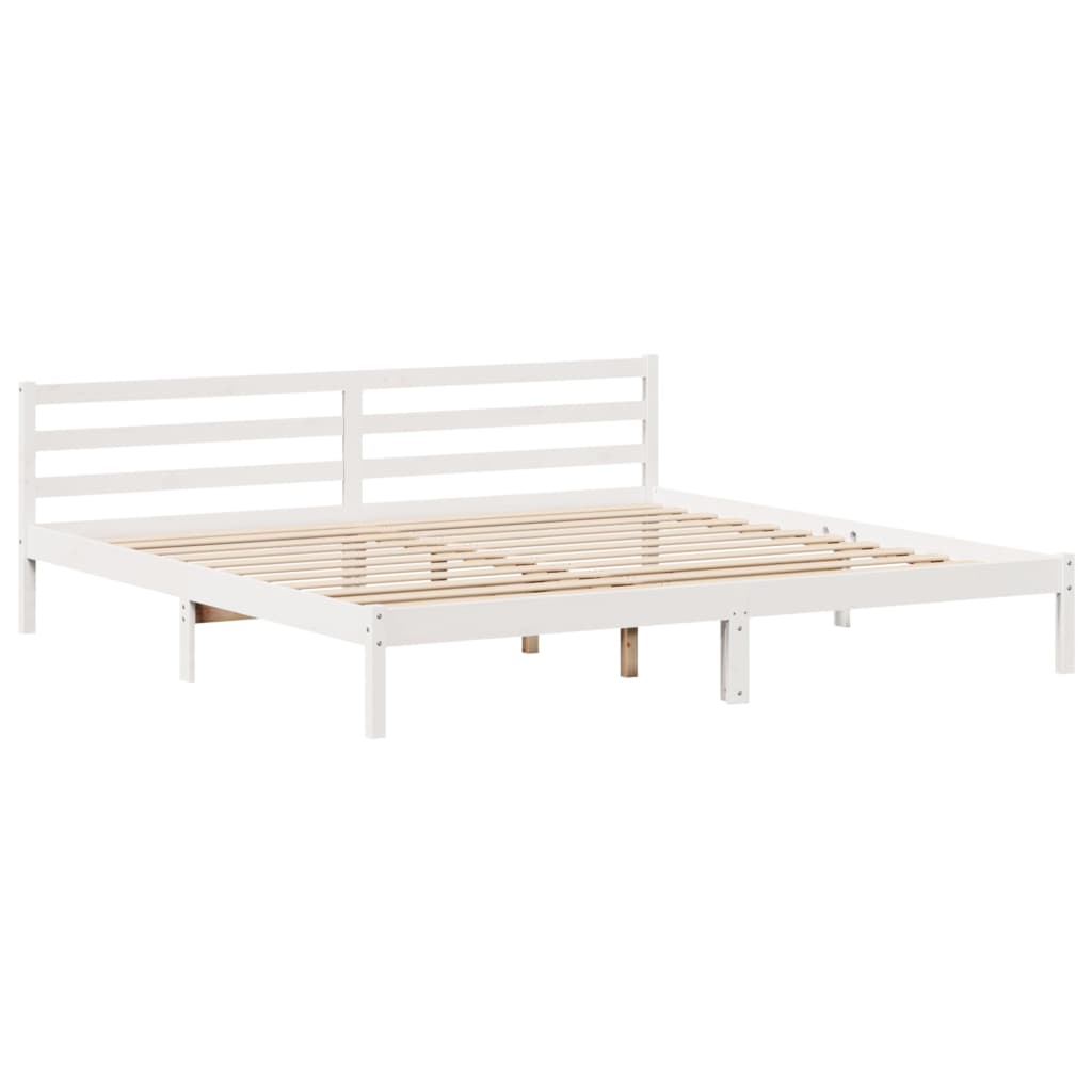 vidaXL Cadre de lit sans matelas blanc 180x200 cm bois massif de pin