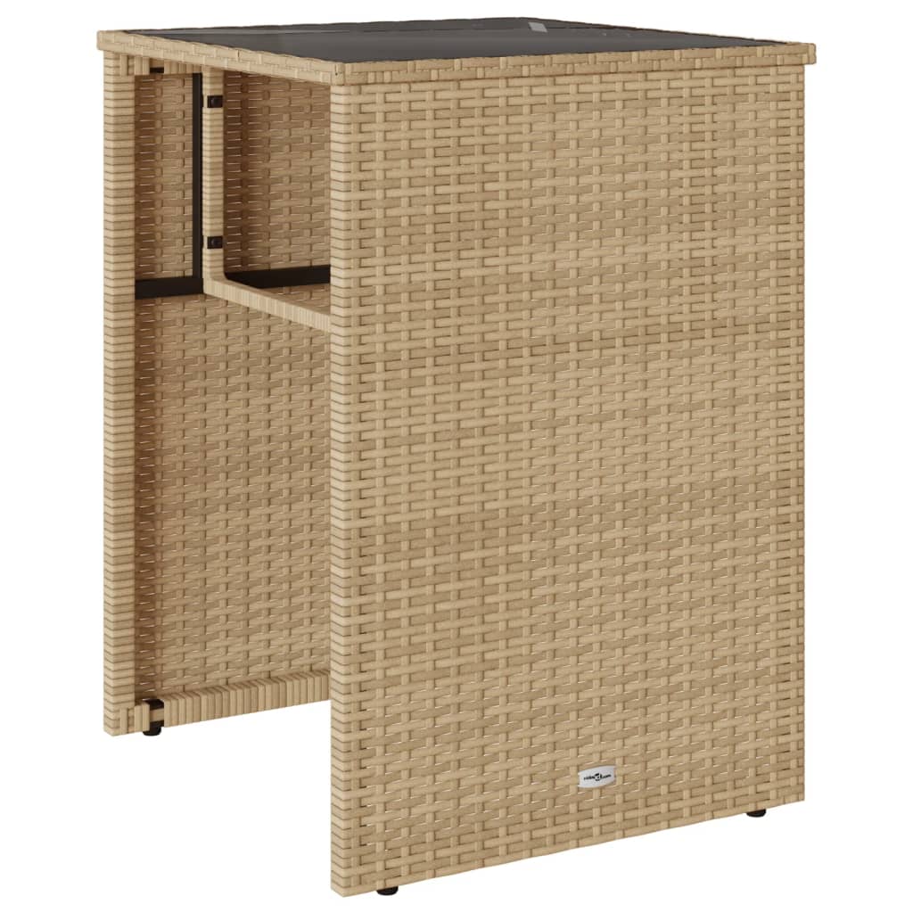 vidaXL Ensemble de bistro 3 pcs avec coussins beige résine tressée