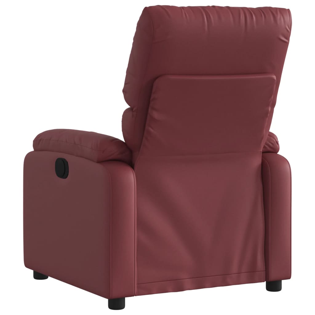 vidaXL Fauteuil de massage inclinable Rouge bordeaux Similicuir