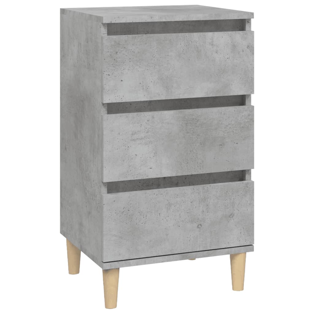 vidaXL Table de chevet gris béton 40x35x70 cm bois d'ingénierie