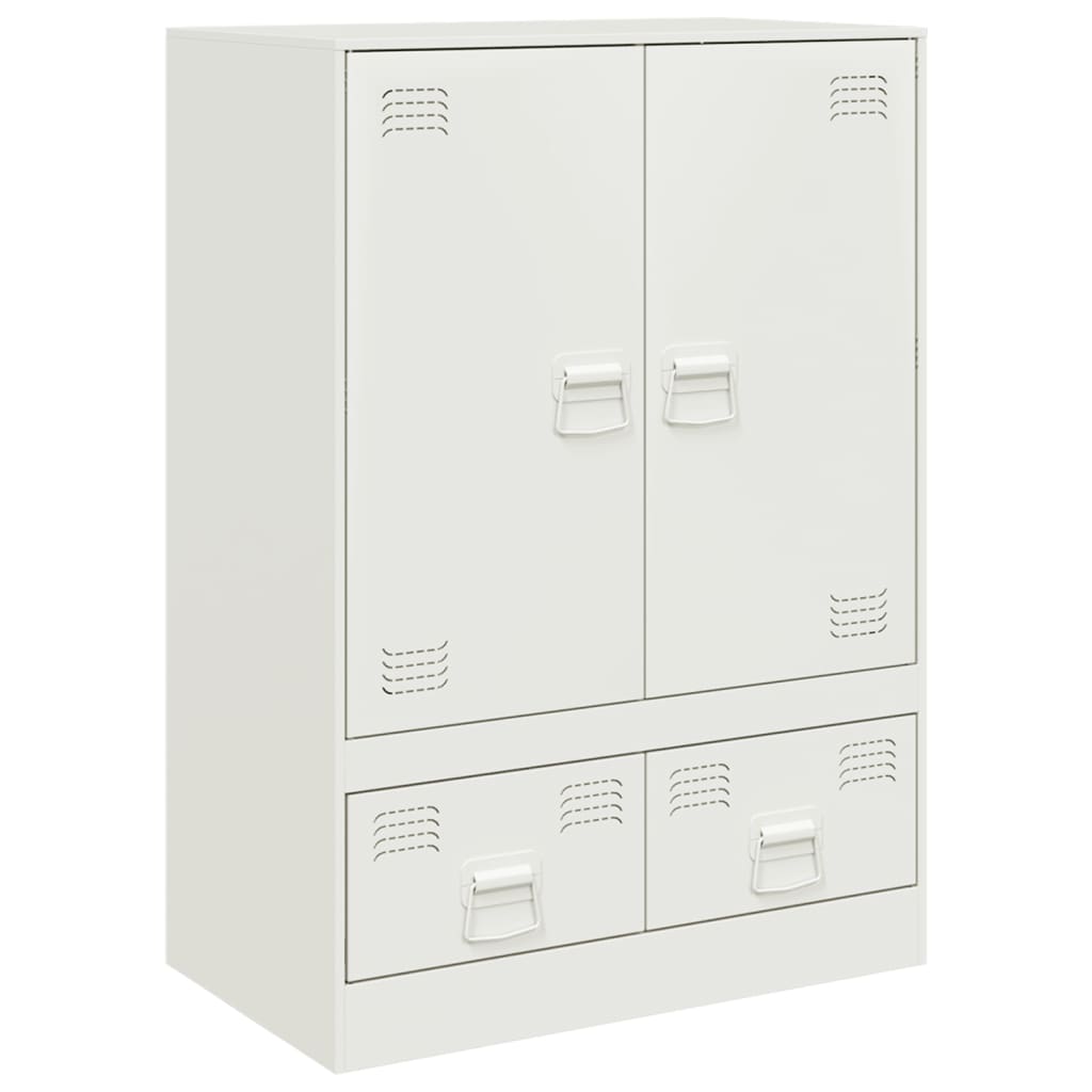 vidaXL Buffet haut blanc 67x39x95 cm acier