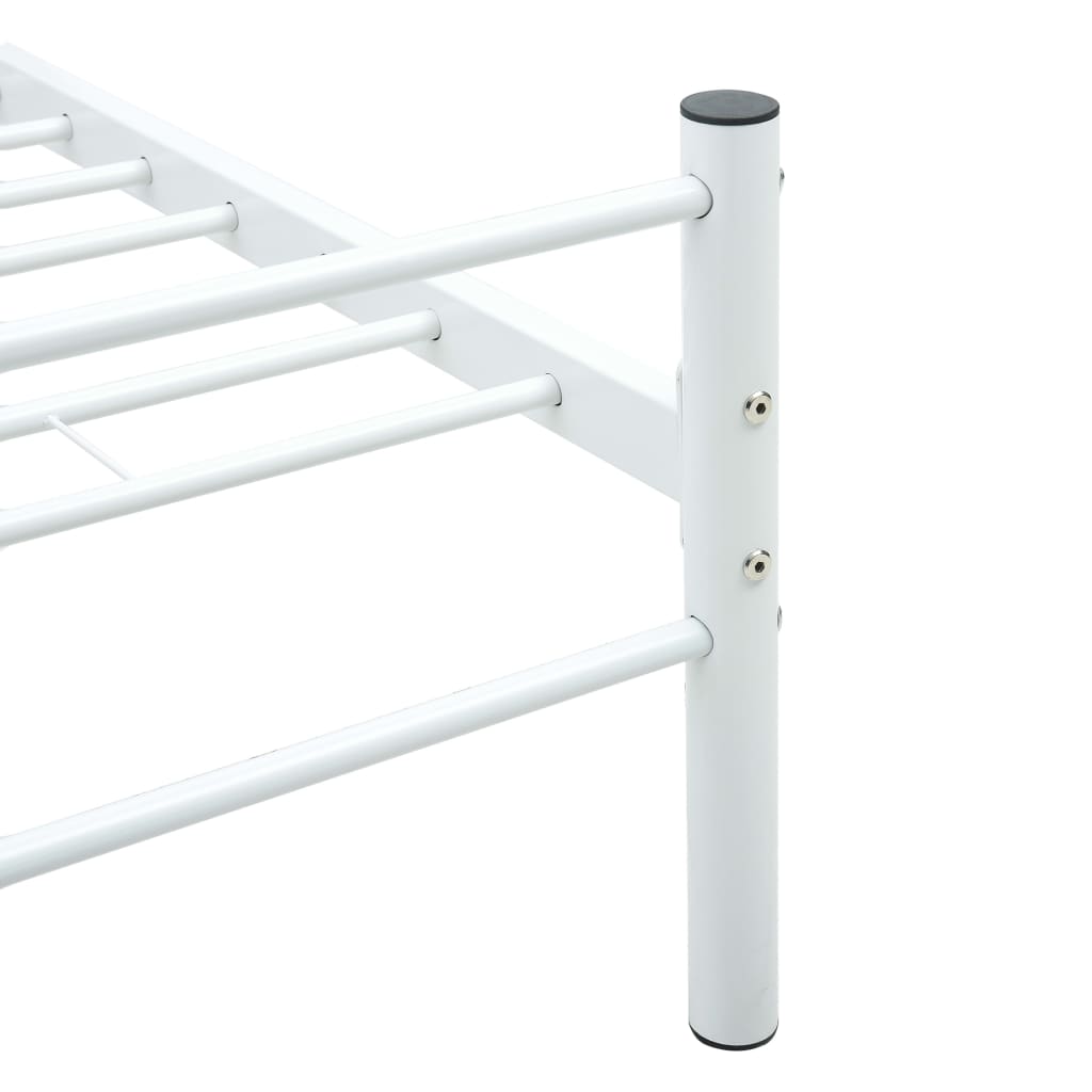 vidaXL Cadre de lit sans matelas blanc métal 140x200 cm