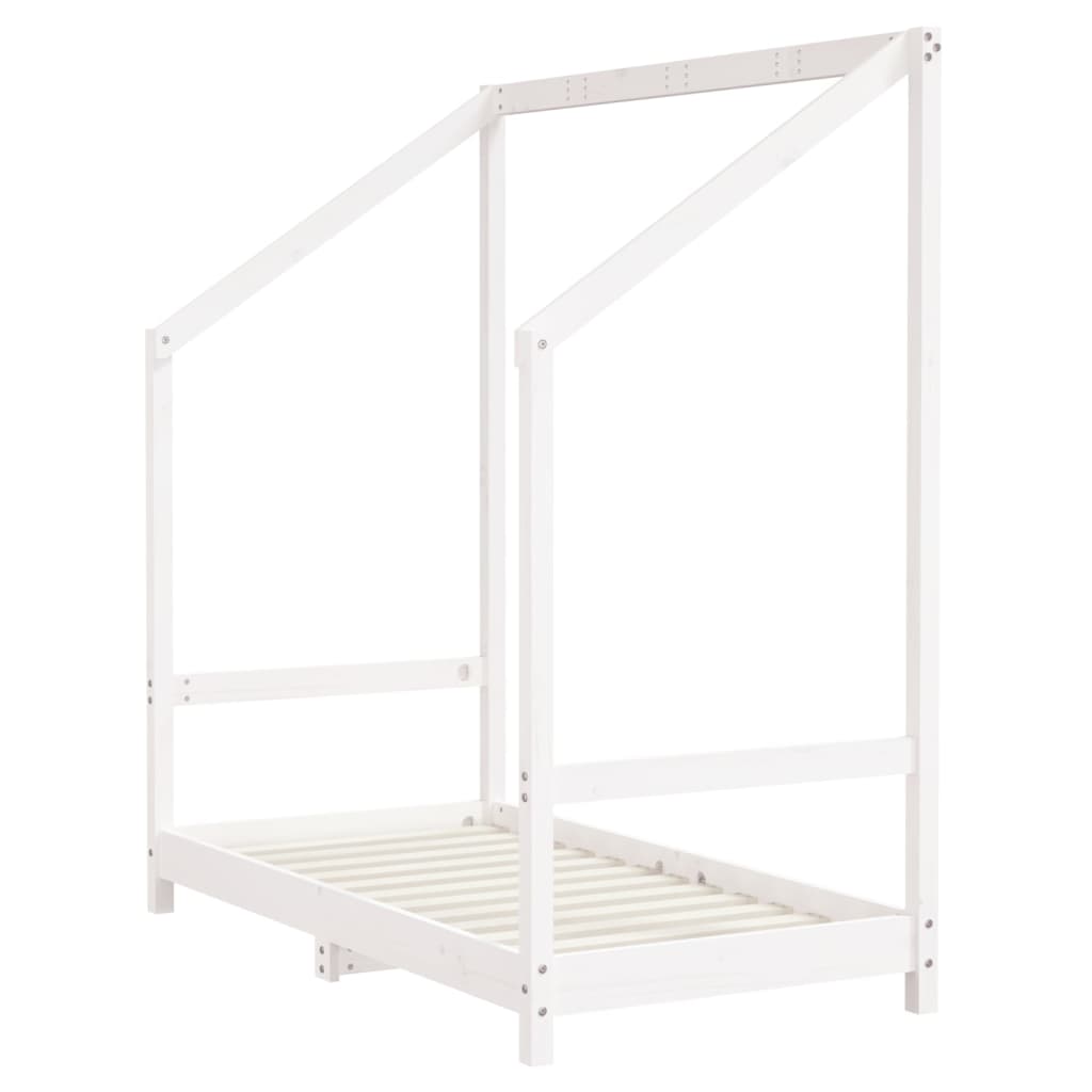 vidaXL Cadre de lit pour enfant blanc 2x(70x140) cm bois de pin massif