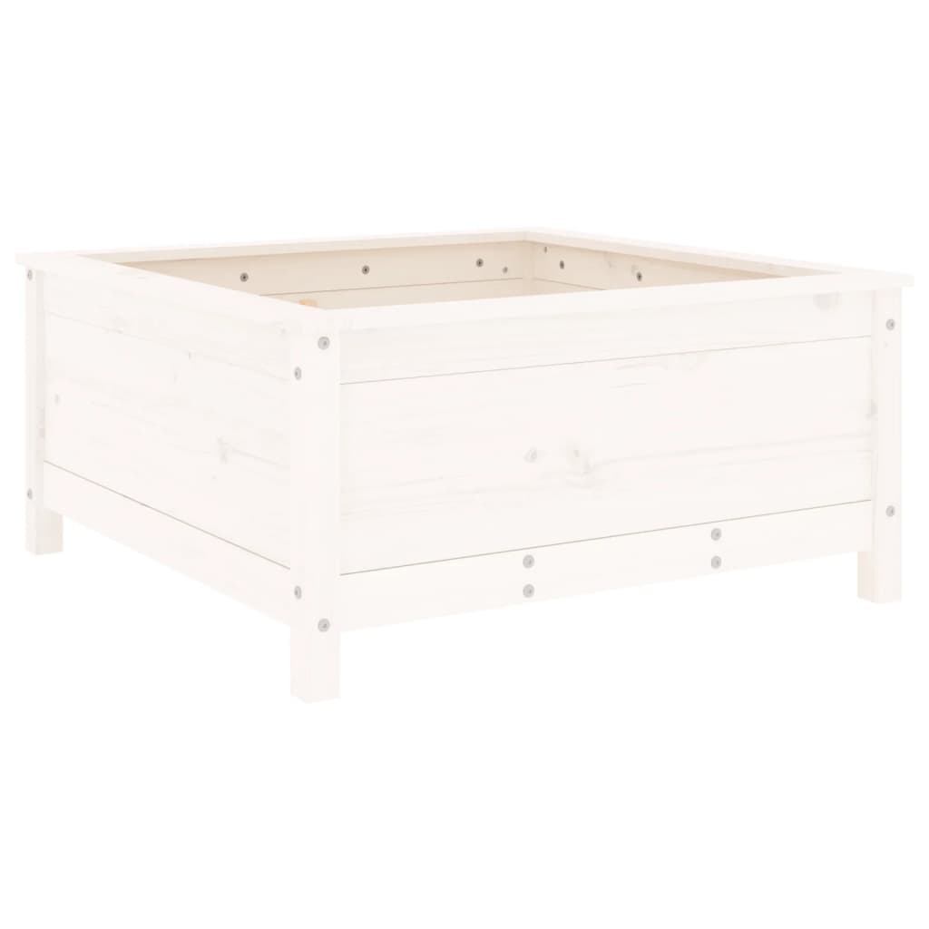 vidaXL Jardinière blanc 82,5x82,5x39 cm bois massif de pin