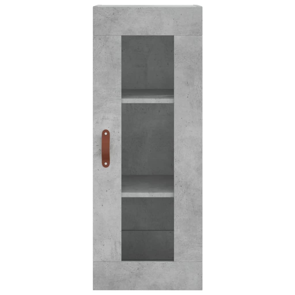 vidaXL Buffet haut Gris béton 34,5x34x180 cm Bois d'ingénierie