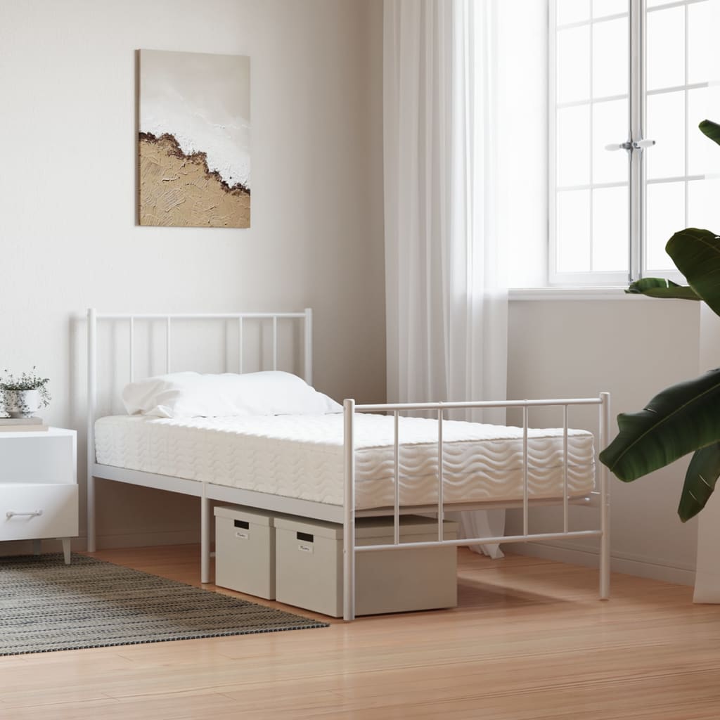 vidaXL Matelas en mousse blanc 100x210 cm dureté H2 H3