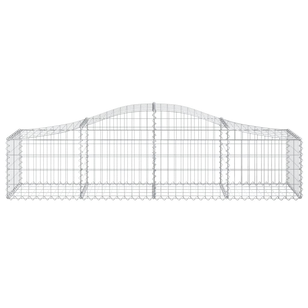 vidaXL Paniers à gabions arqués 15 pcs 200x50x40/60 cm fer galvanisé