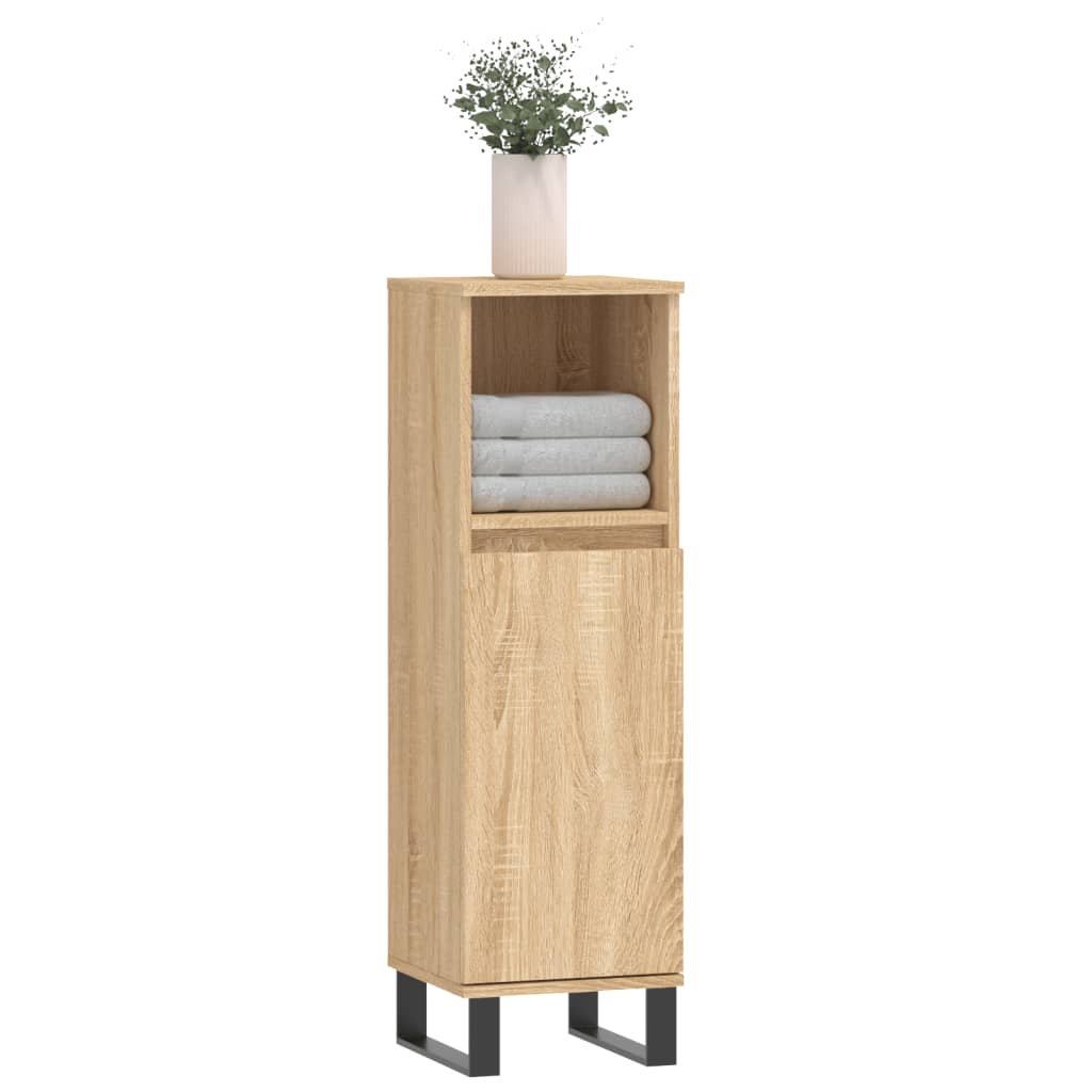 vidaXL Armoire salle de bain chêne sonoma 30x30x100 cm