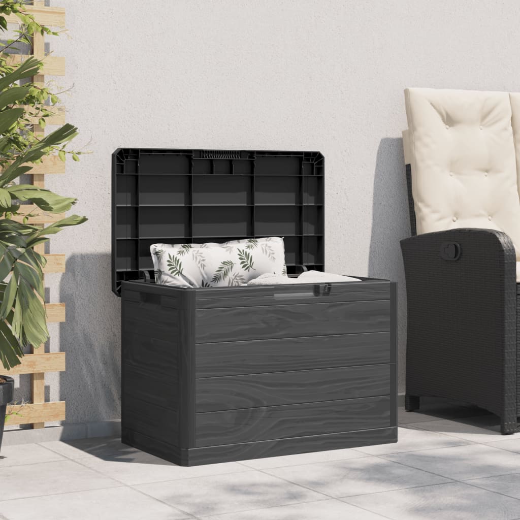 vidaXL Boîte à coussins d'extérieur anthracite 77,5x44,5x53 cm PP