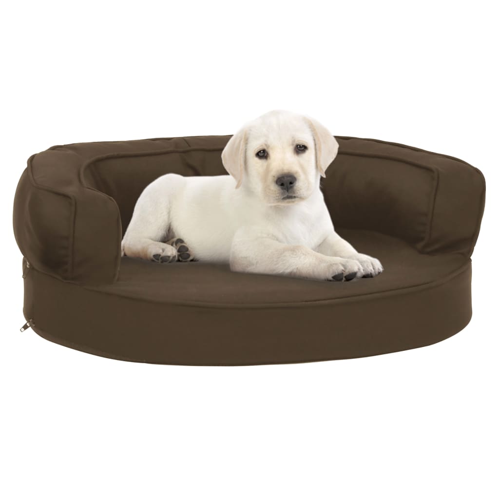 vidaXL Matelas de lit ergonomique pour chien 60x42 cm Aspect de lin