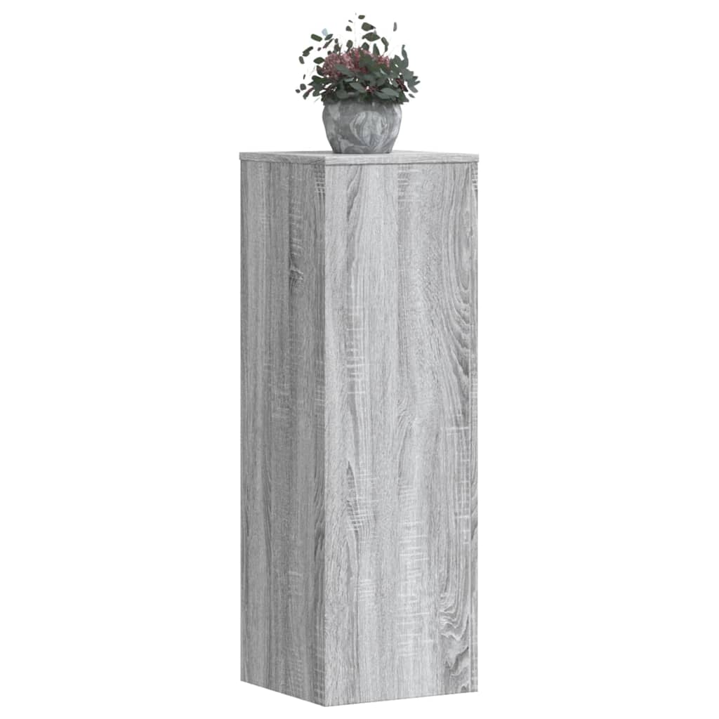 vidaXL Support pour plantes sonoma gris 33x33x100 cm bois d'ingénierie