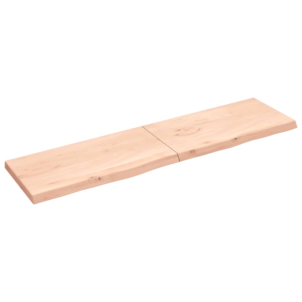 vidaXL Comptoir de salle de bain 200x50x(2-6)cm bois massif non traité