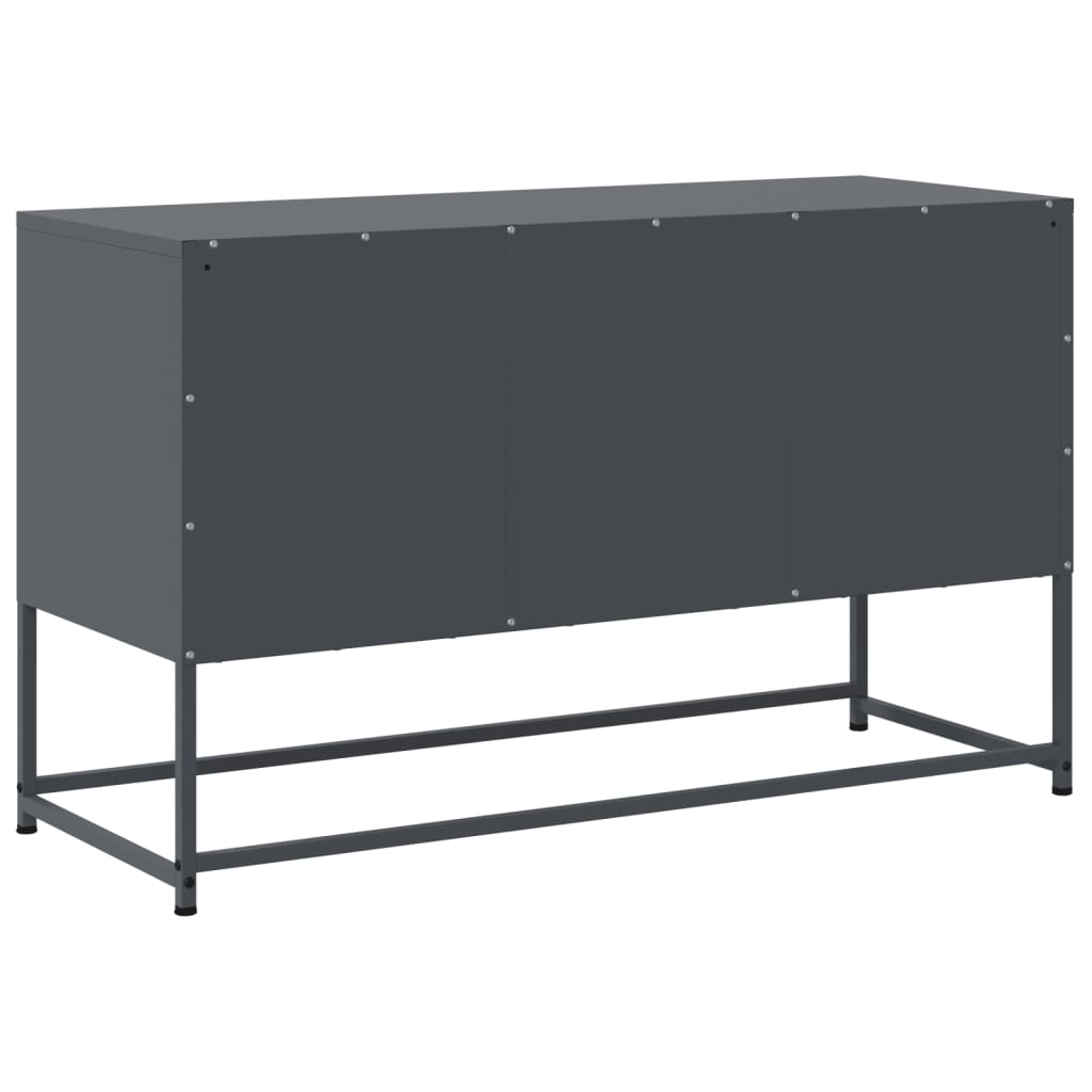 vidaXL Meuble TV anthracite 100,5x39x60,5 cm acier