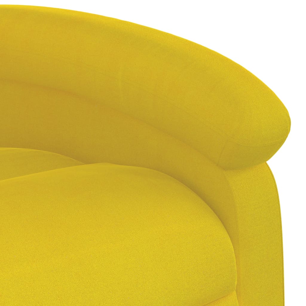 vidaXL Fauteuil de massage inclinable jaune velours