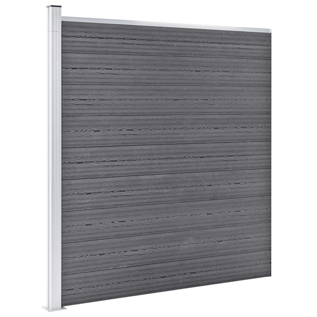 vidaXL Clôture de jardin WPC 1045x186 cm Gris