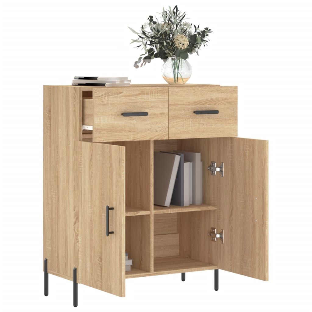 vidaXL Buffet chêne sonoma 69,5x34x90 cm bois d'ingénierie