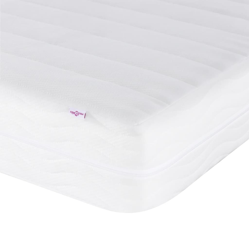 vidaXL Lit de jour avec matelas crème 100x200 cm tissu