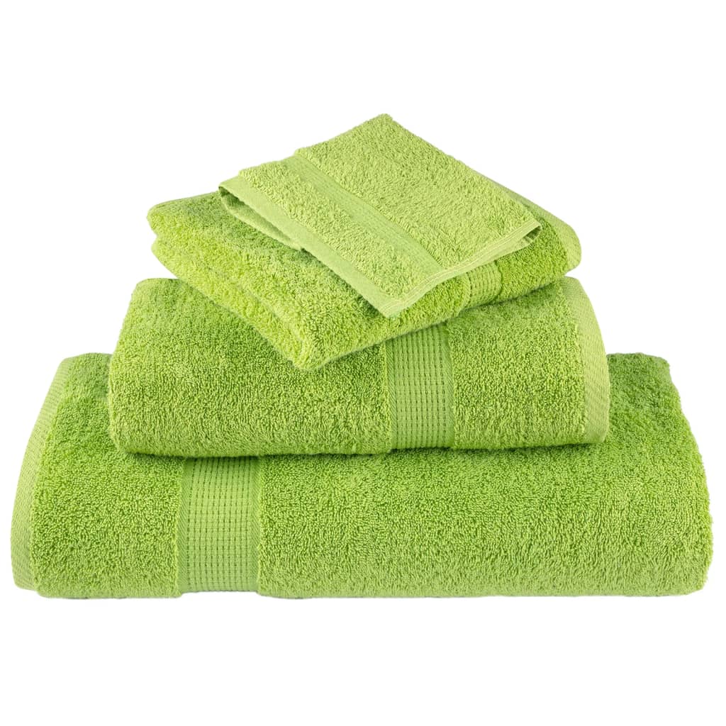 vidaXL Ensemble de serviettes de qualité supérieure SOLUND 12 pcs vert