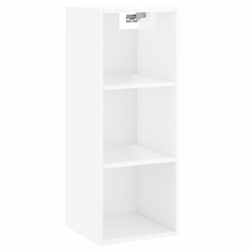 vidaXL Buffet haut Blanc brillant 34,5x32,5x180 cm Bois d'ingénierie