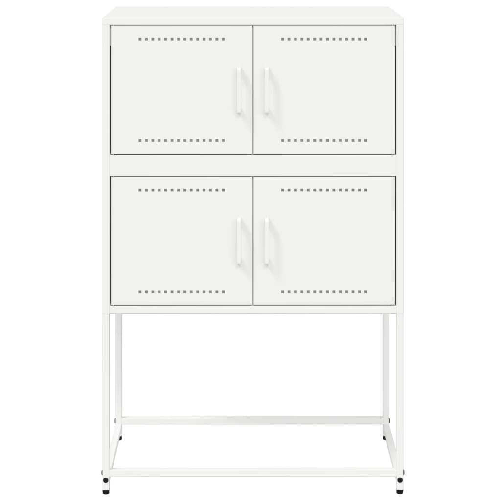 vidaXL Buffet blanc 68,5x38,5x107 cm acier