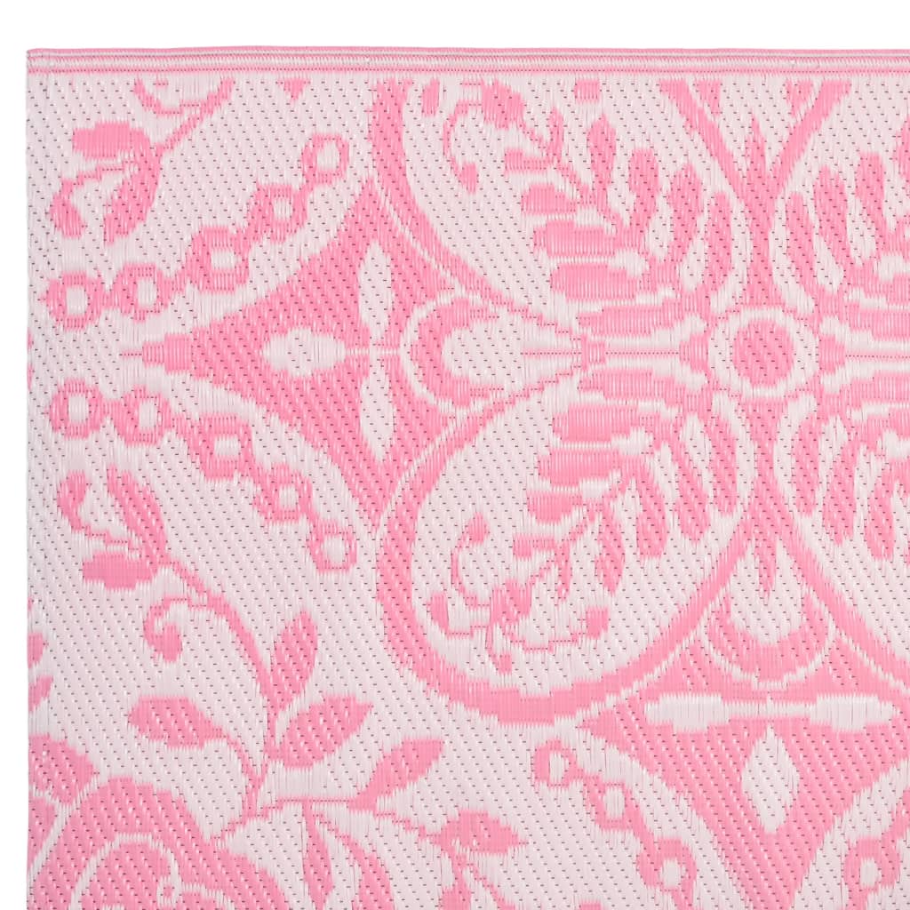 vidaXL Tapis d'extérieur rose 140x200 cm PP