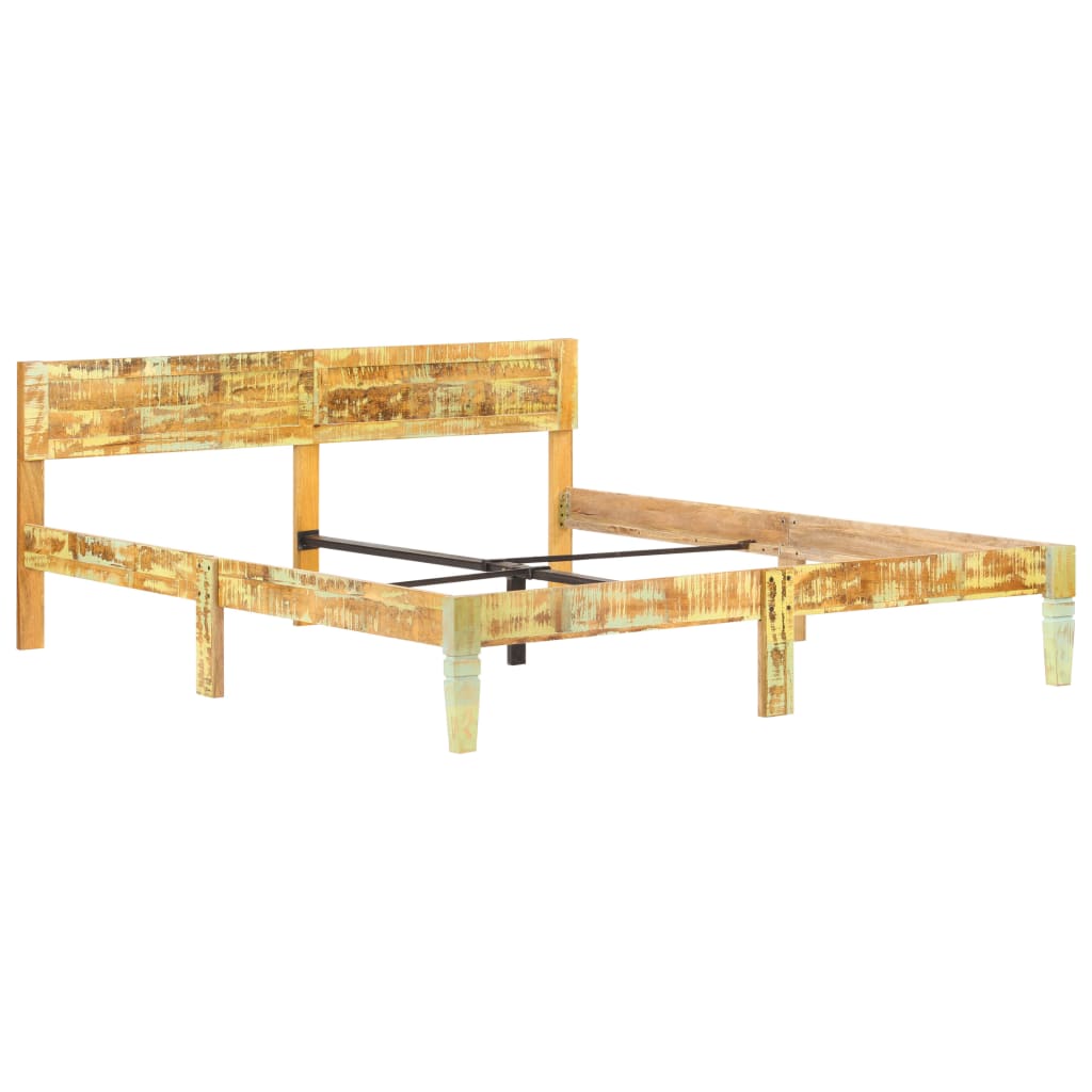 vidaXL Cadre de lit sans matelas Bois de récupération massif 180x200cm