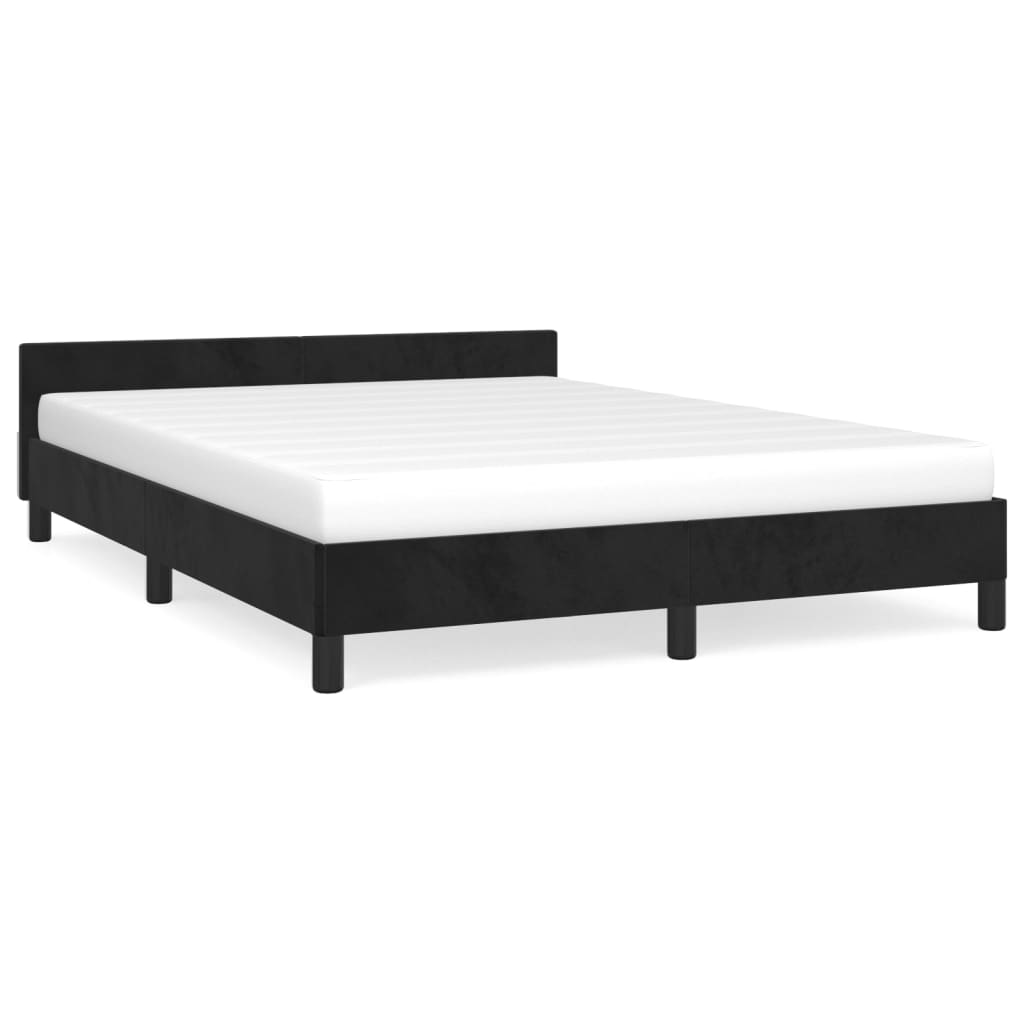 vidaXL Cadre de lit sans matelas noir 140x200 cm velours