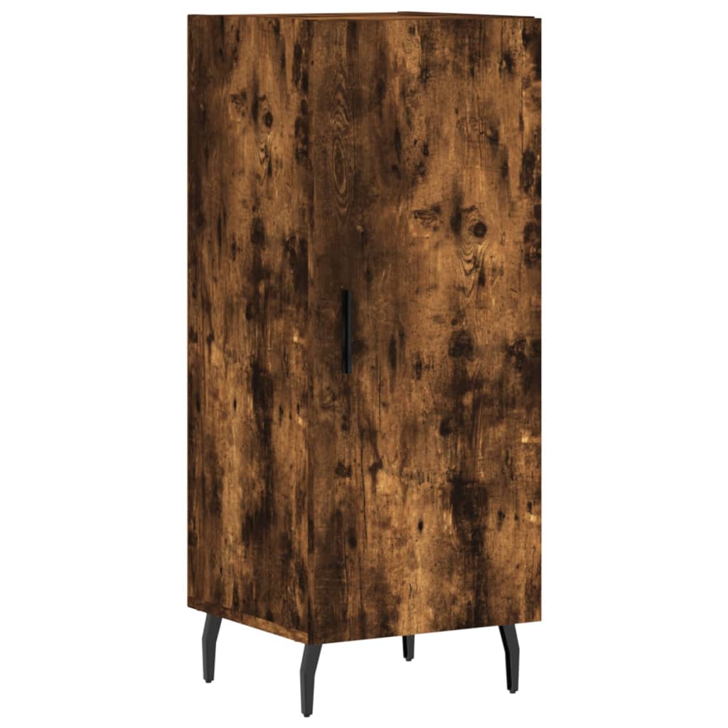 vidaXL Buffet haut Chêne fumé 34,5x34x180 cm Bois d'ingénierie