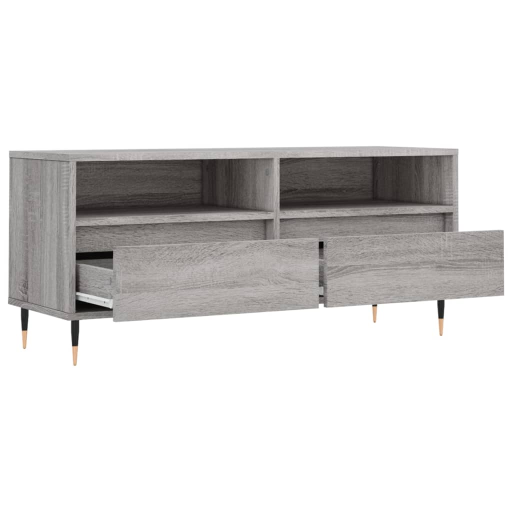 vidaXL Meuble TV sonoma gris 100x34,5x44,5 cm bois d'ingénierie