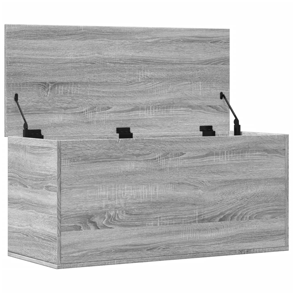 vidaXL Boîte de rangement sonoma gris 100x42x46 cm bois d'ingénierie