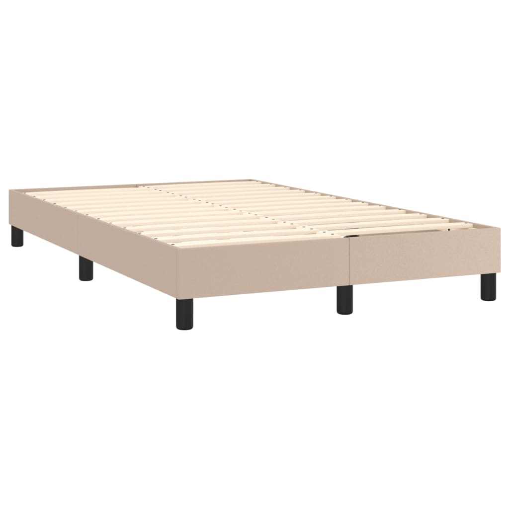 vidaXL Sommier à lattes de lit avec matelas Cappuccino 120x200 cm