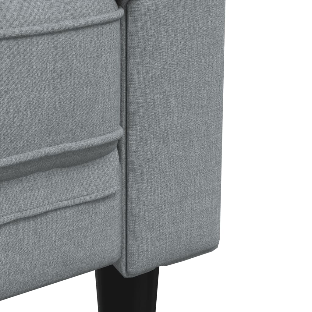 vidaXL Ensemble de canapés 3 pcs gris clair tissu