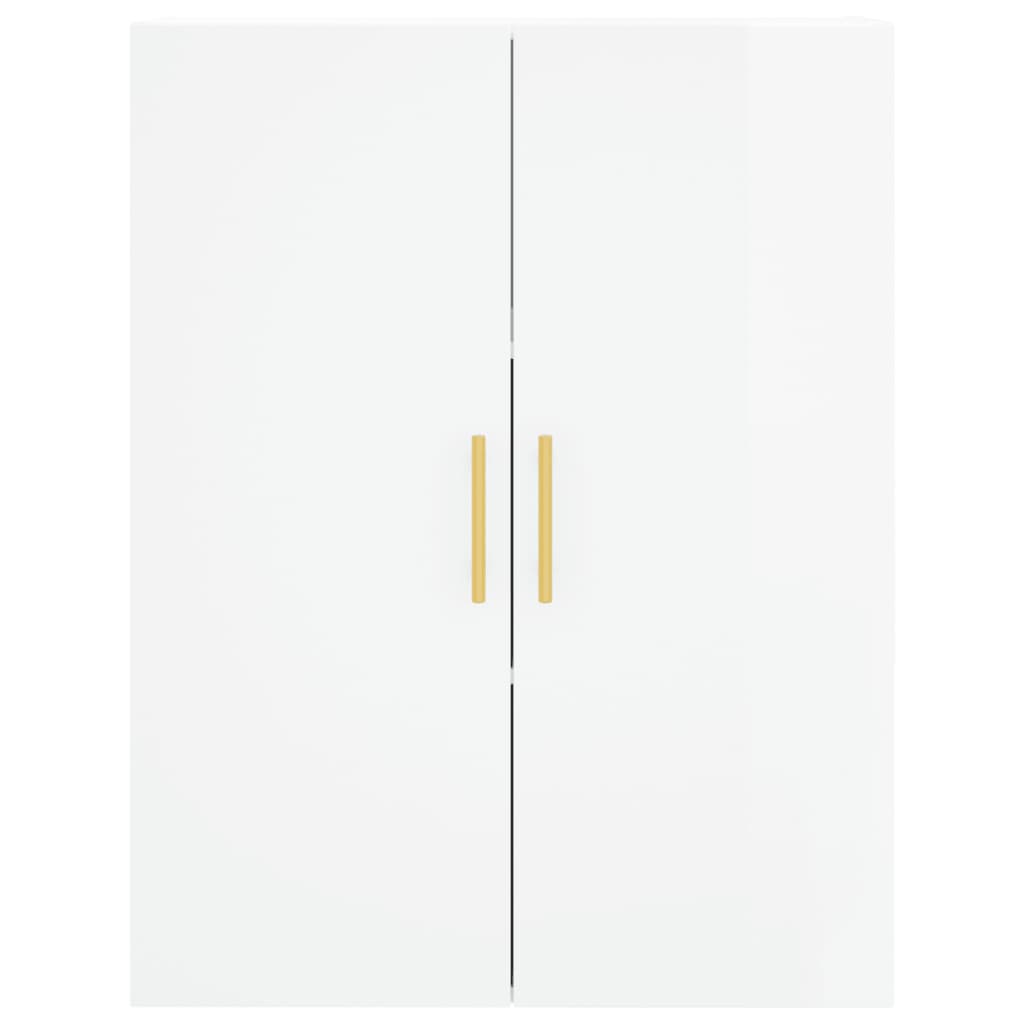 vidaXL Armoire murale blanc brillant 69,5x34x90 cm