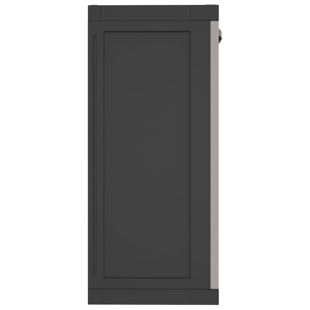 vidaXL Armoire de rangement d'extérieur gris et noir 65x37x85 cm PP