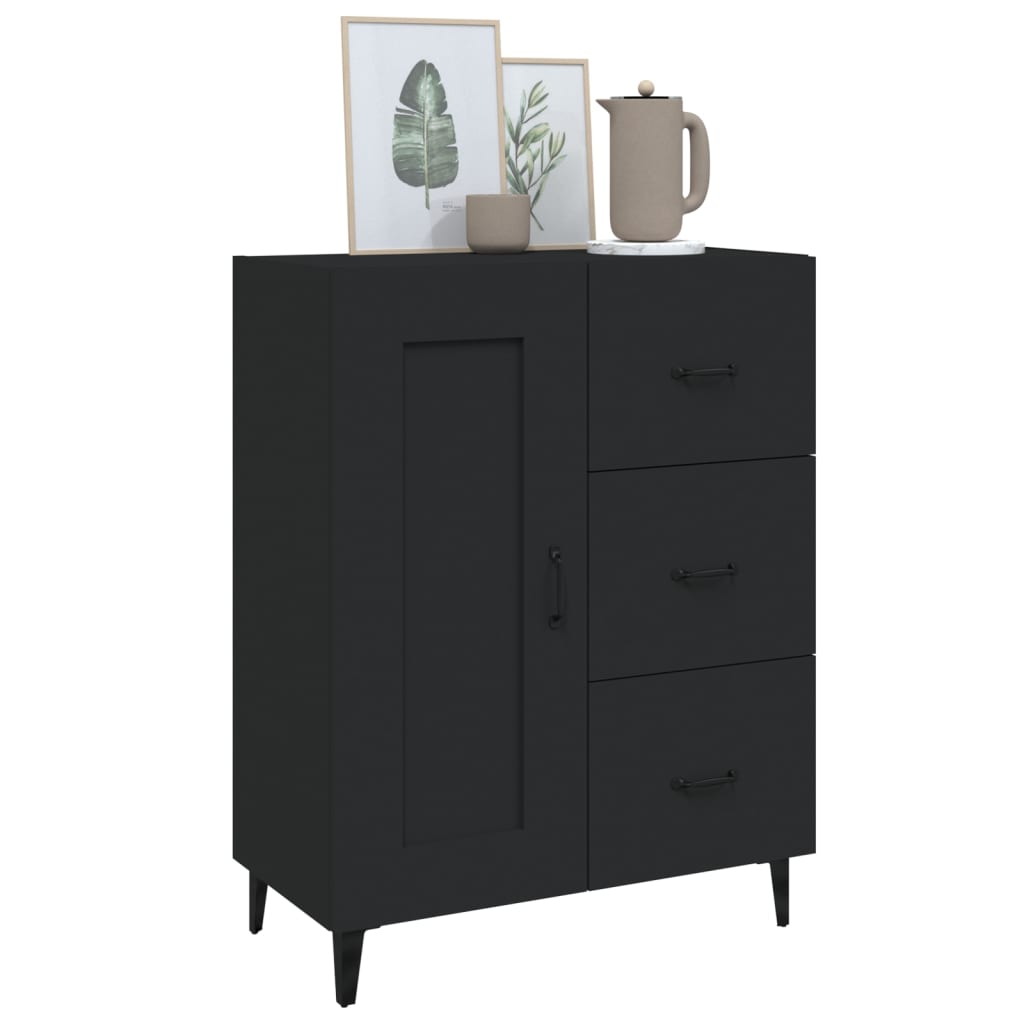 vidaXL Buffet Noir 69,5x34x90 cm Bois d'ingénierie