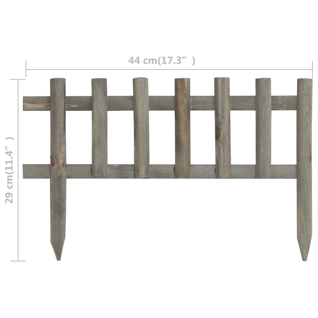 vidaXL Bordure de jardin 10 pcs Bois de sapin 4,4 m