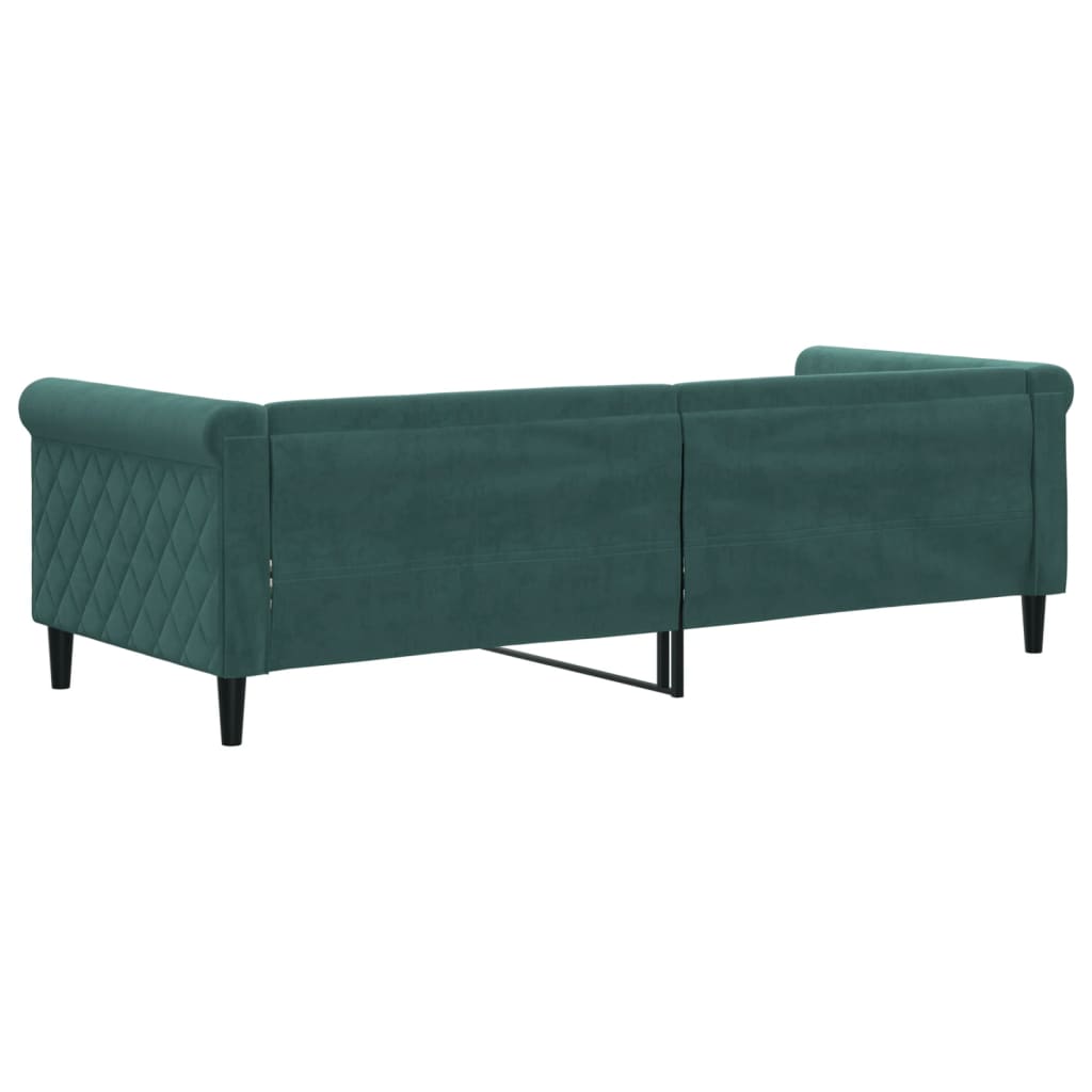 vidaXL Lit de repos vert foncé 80x200 cm velours