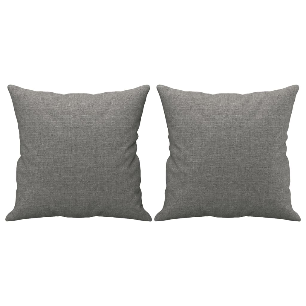 vidaXL Coussins décoratifs lot de 2 Gris foncé 40x40 cm Tissu