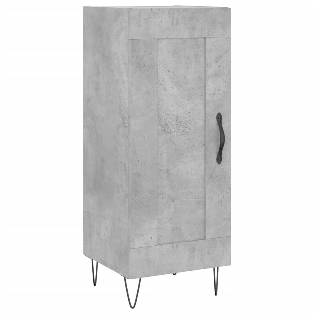 vidaXL Buffet haut Gris béton 34,5x34x180 cm Bois d'ingénierie