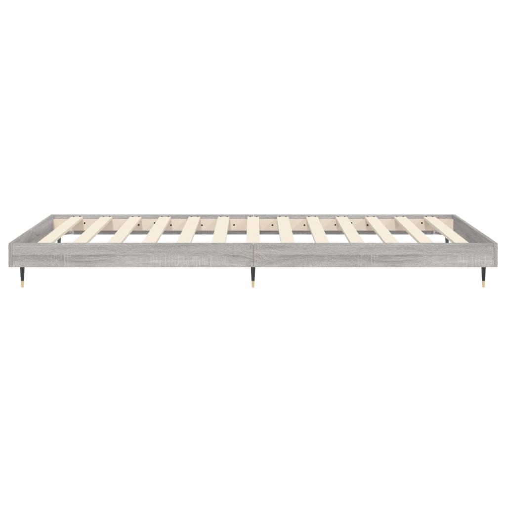 vidaXL Cadre de lit sans matelas sonoma gris 90x190 cm