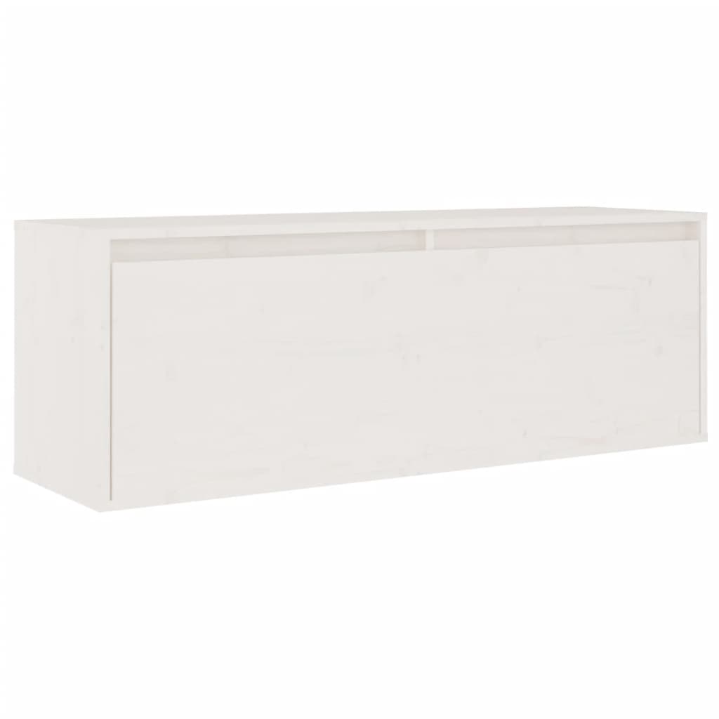 vidaXL Meubles TV 2 pcs Blanc Bois massif de pin