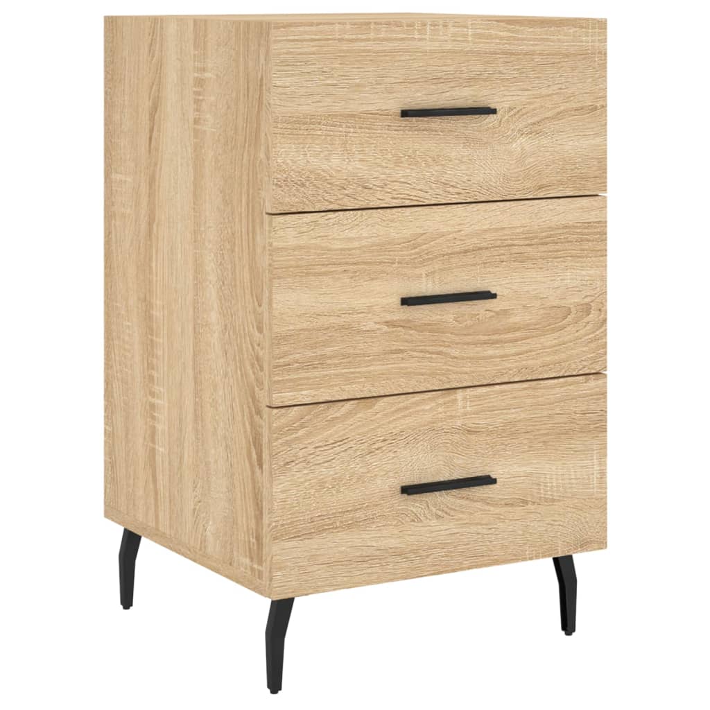 vidaXL Table de chevet chêne sonoma 40x40x66 cm bois d'ingénierie