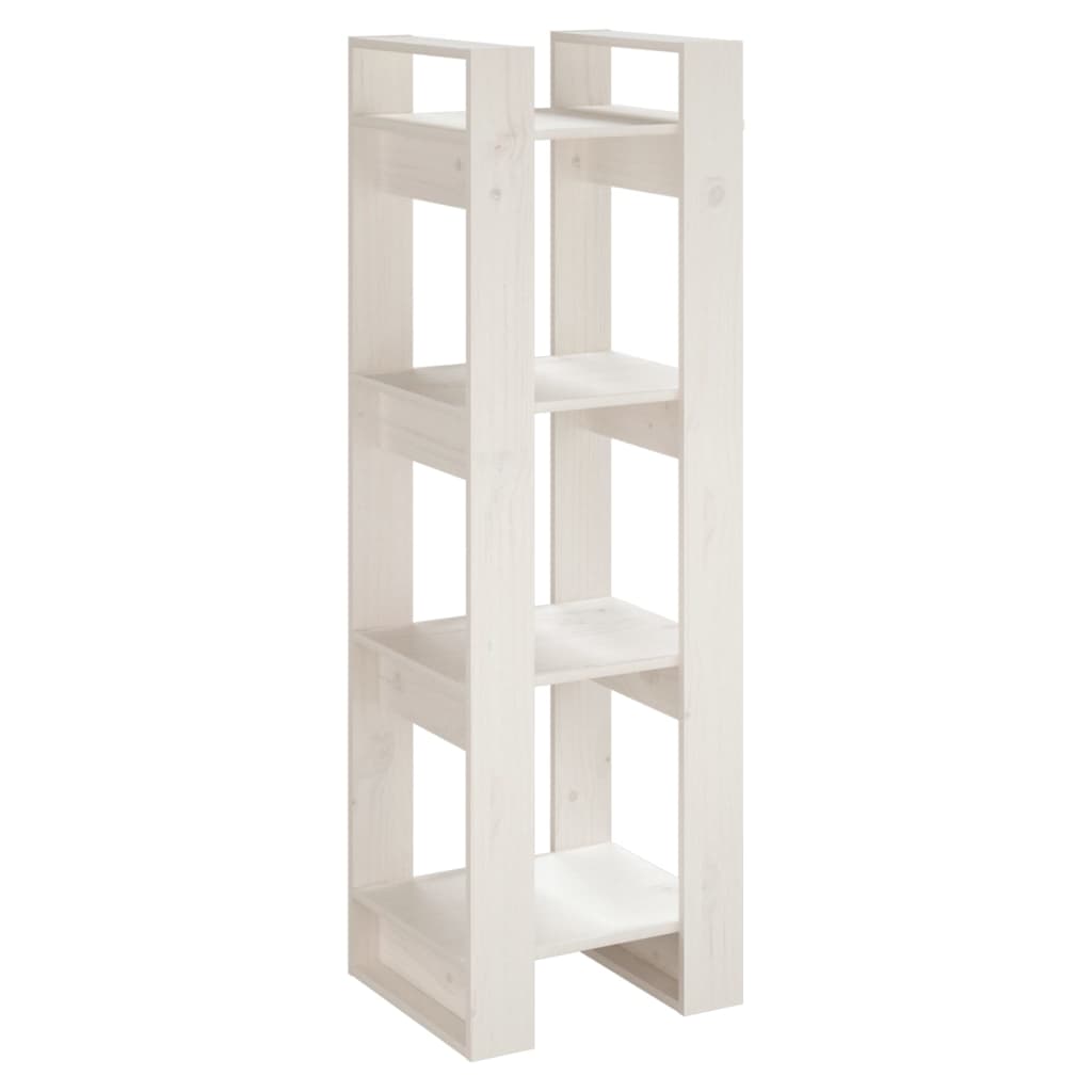 vidaXL Bibliothèque/Séparateur de pièce Blanc 41x35x125 cm Pin solide