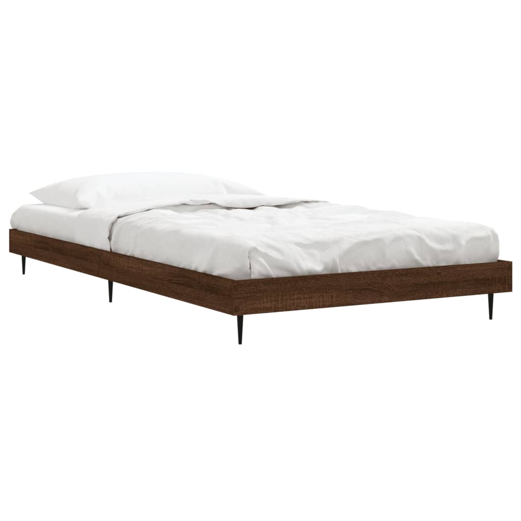 vidaXL Cadre de lit sans matelas chêne marron 100x200 cm