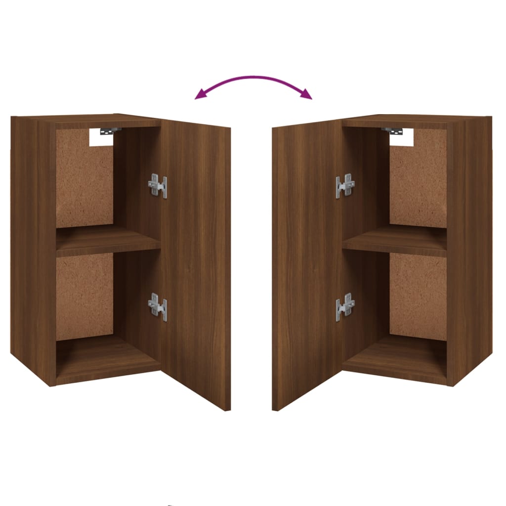 vidaXL Meubles TV 2 pcs Chêne marron 30,5x30x60 cm Bois d'ingénierie