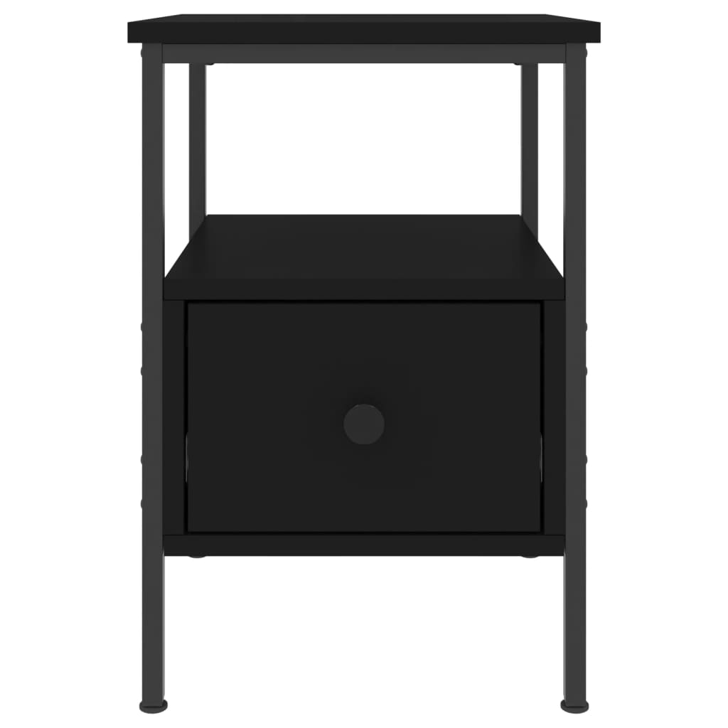 vidaXL Table de chevet noir 34x36x50 cm bois d’ingénierie