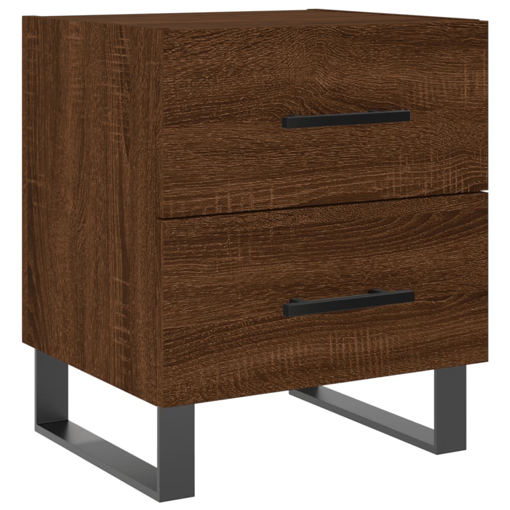 vidaXL Table de chevet chêne marron 40x35x47,5 cm bois d’ingénierie