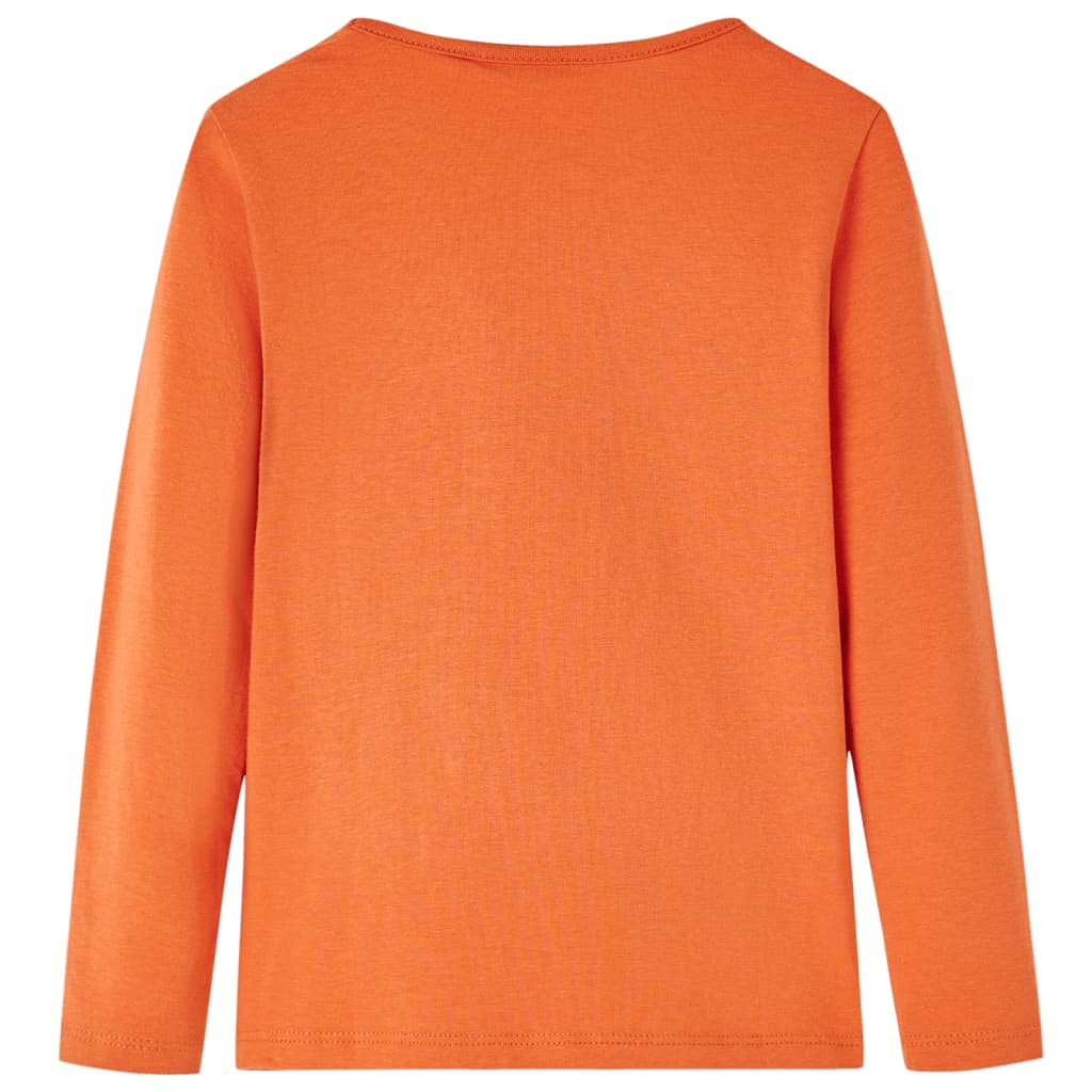 T-shirt enfants à manches longues orange brûlé 140