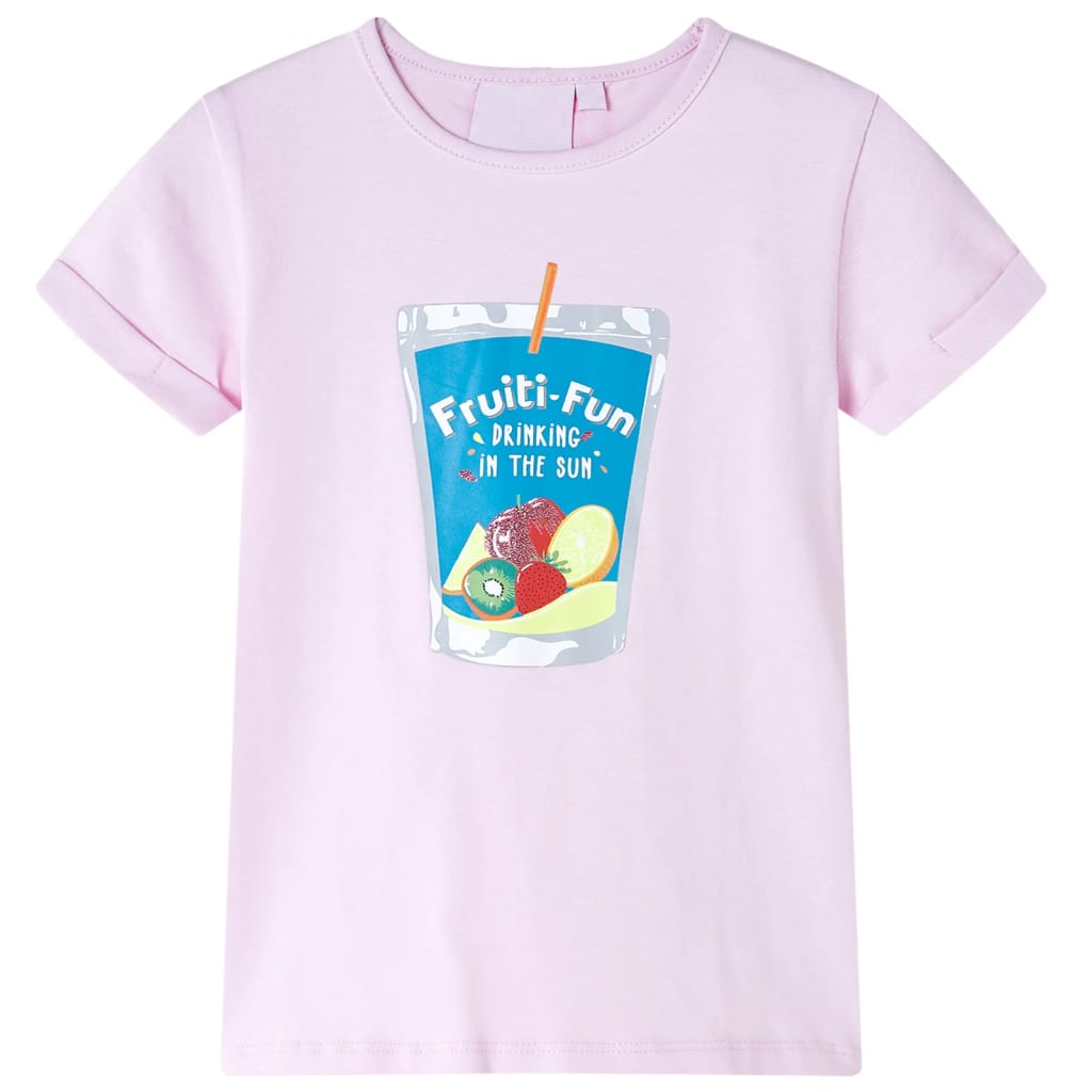 T-shirt pour enfants rose pâle 128