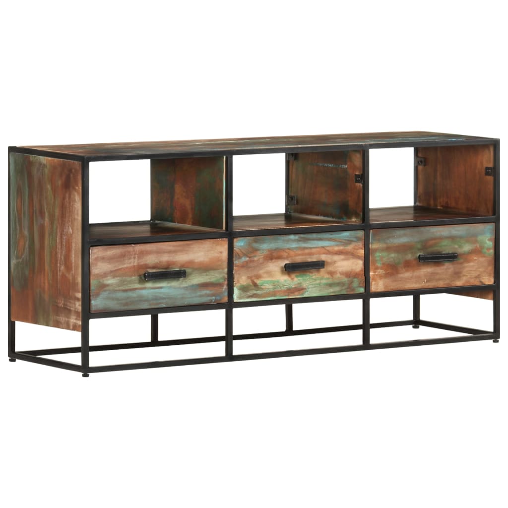 vidaXL Meuble TV 110x30x45 cm Bois de récupération massif